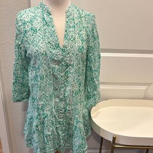 EUC Zara Green Floral Dress